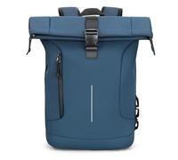 Lekespring Zaino Rolltop Uomo Donna, Zaino Porta PC 17 Pollici Impermeabile, Grande zainetto da Viaggio Uomo Rains Zaini, Zaini Lavoro Uomo Elegante per Viaggi Lavoro Università Scuola Casual - Blu