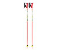 LEKI - Bastoncini da sci Racing Kids, Rosso brillante-Nero-Giallo fluo, 100CM