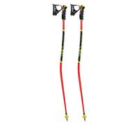 Leki - Bastoncini da sci - Worldcup Lite Gs 3D Bright Red-Black-Neonyellow in Alluminio - Taglia 120 cm - rosso