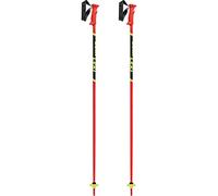 LEKI, Bastone da Sci Unisex Adulto, Rosso Acceso-Nero-Giallo Fluo, 85c m