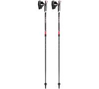 Leki Goods. Unisex-Adulto, Nero-Rosso Fluo-Bianco, 100-130cm