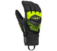 Leki - Guanti da sci caldi e impermeabili - WCR Core TR Black/Neon Yellow in Softshell - Taglia 10 - Nero