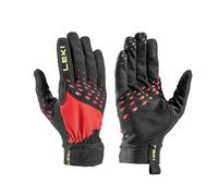 Leki Guanti Ultra Trail Storm, Black-Red-Neonyellow, EU 7