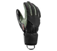 LEKI Hevon 3D - Guanti alpino con trigger 3D - nero/verde Dusty Green, taglia 9,0