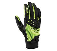 LEKI HRC Race - Guanti da corsa, colore: nero/giallo fluo, EU 8,5