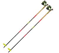 Leki - Mezza Race - Bastoncini da sci 130 cm rosso/giallo