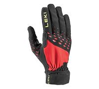 Leki Guanti Ultra Trail Storm, Black-Red-Neonyellow, EU 6