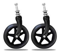 LekLai Ruote Piroettanti Anteriori per Sedia a Rotelle, Parti Di Ricambio per Ruote Ruote per Sedia a Rotelle con Forcella Anteriore e Pneumatici Pieni con Cuscinetti per Veicoli Disabili, 2 Pezzi,