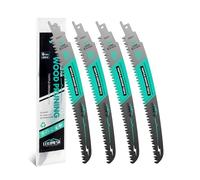 LEKOMESH Lame per sega a sciabola con denti giapponesi, 230 mm, 4 pezzi, per legno, 230 mm, 6 TPI per tagliare alberi, taglio del legno