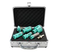 LEKOMESH Punte Diamantate per Piastrelle - 7 pezzi (20/25/35/50mm+20mm Fresa Diamantata+50mm Punte per Smusso+Adattatore) Seghe a Tazza Diamantata per Gres Porcellana Ceramica