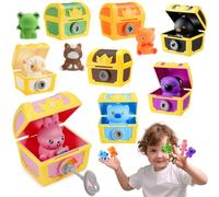 Leksakber Giocattoli per bambini e bambine di 1-3 anni, giocattolo Montessori per imparare e caccia al tesoro, 8 pezzi, multicolore