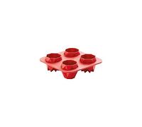 Lékué 1210245 Stampo Fortune Origami Prisma, Silicone, Rosso