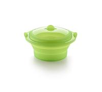 Lékué 3400500V09U008 - Vaporiera pieghevole, colore verde