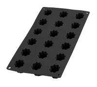 Lékué Classic - Stampo per cannelés bordelais, 18 cavità, color nero