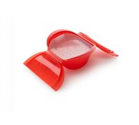 Lékué - Cocotte Ogya con filtro, 3-4 persone, in silicone, colore: Rosso