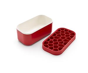 Lékué Scatola per cubetti di ghiaccio, rossa