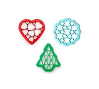 Lékué - Set di 3 stampi per Biscotti Natalizi.