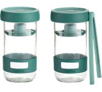 Lékué Kit di utensili per preparare sottaceti fatti in casa con contenitore di capacità 700 ml, verde, unico