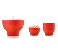 Lékué 0200227R10M019, Set microonde con stampo in silicone, rosso, XL