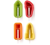 Lékué - Stampi per ghiacciolo, iconico, impilabile, in silicone, mul Set 4 pezzi