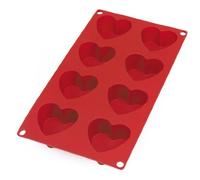 Lékué Stampo da forno in silicone con 8 cavità a forma di cuore
