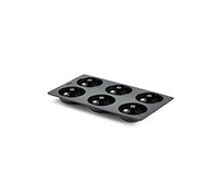 Lékué Stampo donut in silicona, 6 cavità, colore: Nero