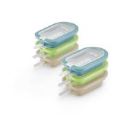 Lékué - Set per mini ghiaccioli impilabile in silicone Mediterraneo, 6 unità