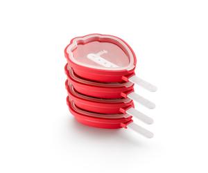 LEKUE STAMPO PER GELATO E GHIACCIOLI FRAGOLA ROSSO 4 PZ