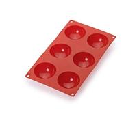 Lékué Gourmet - Stampo da 6 unità semisferiche, colore rosso