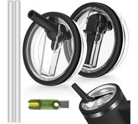 LeKuni Coperchio Impermeabile Stanley Cup 2 Pezzi - Paglia Flip Tumbler 108 ml - Accessori Riutilizzabili per Tazze Stanley (Nero)