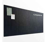 LeKuni Grande Bacheca in Feltro Autoadesiva 120x60 cm Bacheca, Striscia Verticale Bacheca Decorativa in Feltro, Vision Board Foto Bacheca Immagini per Camera dei Bambini Ufficio Cucina - Nero