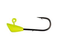 Leland's Lures Trout Magnet Jig Heads, 1/4 oz, con 8 ganci extra lunghi e filo extra forte, confezione da 25, Chartreuse