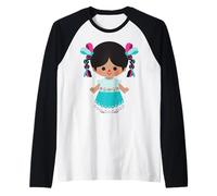 Lele Doll, Marìa Doll, Adelitas. 100% Mexican Handmade Otomi Maglia con Maniche Raglan