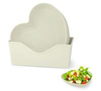 LELE LIFE Confezione da 10 piatti a forma di cuore con supporto, ciotole a forma di cuore da 15 cm, piatti da dessert per antipasti, insalata, frutta, torte, snack, ideali per San Valentino, feste di
