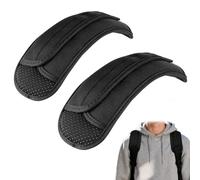 LELE LIFE Confezione da 2 cuscinetti per tracolla con puntini antiscivolo, traspiranti e ultra spessi, cuscinetti per spalline, borse a tracolla, chitarra, cintura, fotocamera, colore nero