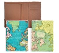 LELE LIFE Confezione da 2 custodie per passaporto da donna, con slot per carta d'imbarco e 3 slot per schede, portafoglio da viaggio con mappa del mondo, porta passaporto, Stile A, M, Moderno