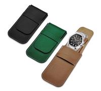 LELE LIFE Confezione da 3 custodie per orologi in pelle, custodia da viaggio per orologi con fodera in pelle scamosciata e inserto in pelle, rotolo singolo per uomini e donne