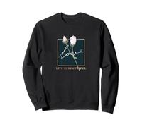 #lele love t-shirt life is beautiful felpa con cappuccio floreale moderno Felpa