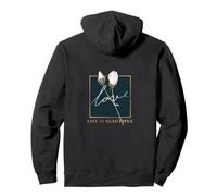 #lele love t-shirt life is beautiful felpa con cappuccio floreale moderno Felpa con Cappuccio