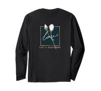 #lele love t-shirt life is beautiful felpa con cappuccio floreale moderno Maglia a Manica