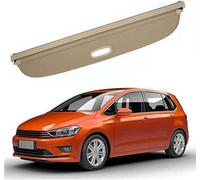 LeLeD Tenda del Bagagliaio dell'auto per VW Golf SV Sportsvan 2016-2021,Bagagliaio dell'auto cremagliera Posteriore Riparo divisorio,A-Beige