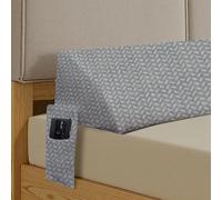 LELEFIDO Cuscino a Cuneo - Riempi Fessure per Materasso in Schiuma ad Alta Densità, Cuscino da Lettura con Tasche Laterali, Perfetto per Riempire lo Spazio tra Materasso e Testiera