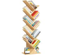 LELELINKY Libreria a forma di albero, 10 livelli per libri, CD/riviste, libreria DVD in legno, libreria per soggiorno, camera da letto e ufficio, natura