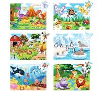 LELEMON 100 pezzi puzzle in una scatola di metallo per bambini età 4-8 ragazzi ragazze