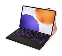 leleyo Custodia con tastiera per Xiaomi Pad 7S Pro 12,5 pollici Smart Cover con tastiera touchpad retroilluminata magnetica rimovibile wireless QWERTY, rosa