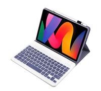 leleyo Custodie tastiera per Xiaomi Redmi Pad SE 11 pollici Case with keyboard wireless QWERTY magnetica rimovibile tastiera Cover per Redmi Pad SE (Viola)