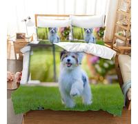 Leleyouzer Set di biancheria da letto per cani, per ragazzi e ragazze, 1 copripiumino in microfibra con chiusura lampo e 2 federe da 50 x 75 cm (D4, 135 x 200 cm), YR-H-1