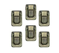 Leliafleury 6PCS Bronzo Toggle Catch Lock 27x40mm Decorativo Box Chiusura Ferro Hasp Chiusura di Serratura per Cassetta degli Utensili Cassetto Armadietto Caso Scatole
