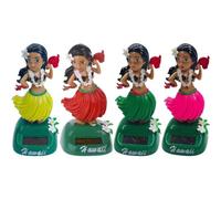 Leling Hula Girl Figure Solar Dashboard Dancing Scuotendo Testa Hawaiian Hula Dancer Figurine Auto Interior Ornaments