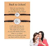 Leling Regali di Gioielli per Il Primo Giorno di Scuola - Bracciale Primo Giorno di Scuola in Acciaio al Titanio,Coppia di Braccialetti per Donna Decorazione a Mano di tarassaco Regalo di Compleanno